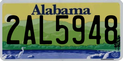 AL license plate 2AL5948