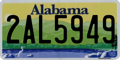 AL license plate 2AL5949