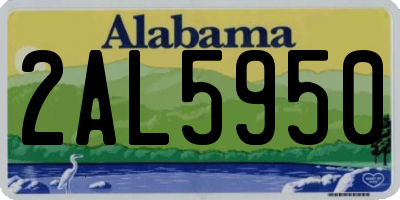 AL license plate 2AL5950