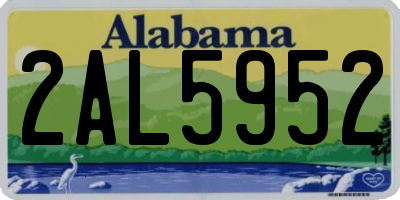 AL license plate 2AL5952