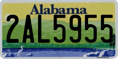 AL license plate 2AL5955
