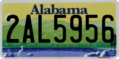 AL license plate 2AL5956
