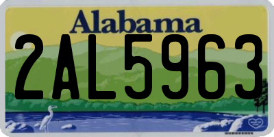 AL license plate 2AL5963