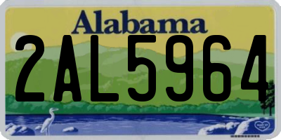 AL license plate 2AL5964