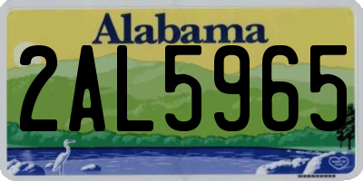AL license plate 2AL5965