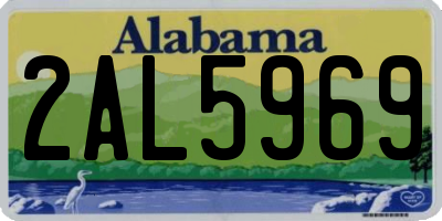 AL license plate 2AL5969