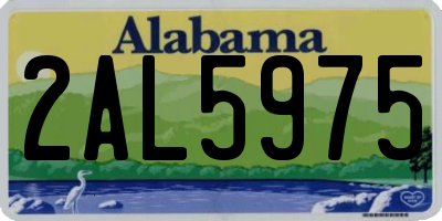 AL license plate 2AL5975