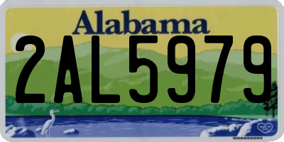 AL license plate 2AL5979