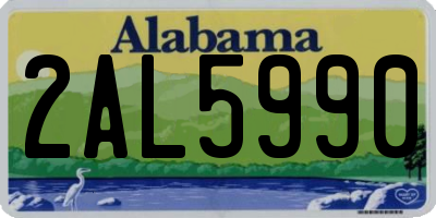 AL license plate 2AL5990
