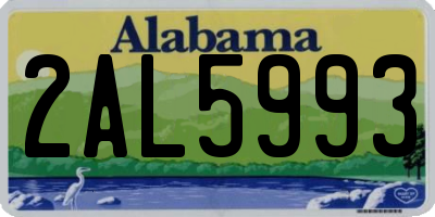 AL license plate 2AL5993