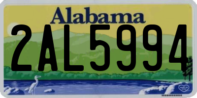 AL license plate 2AL5994