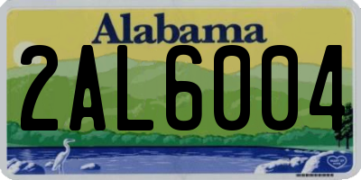 AL license plate 2AL6004