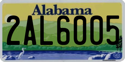 AL license plate 2AL6005