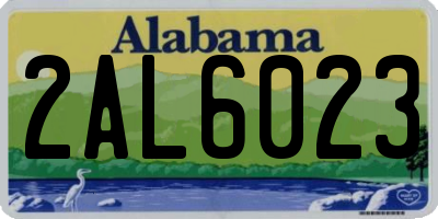 AL license plate 2AL6023