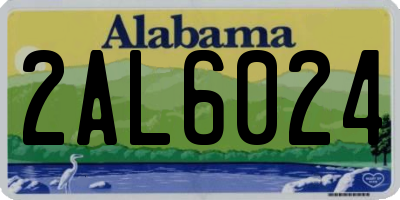 AL license plate 2AL6024