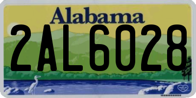 AL license plate 2AL6028