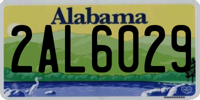 AL license plate 2AL6029