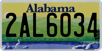 AL license plate 2AL6034