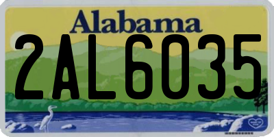 AL license plate 2AL6035