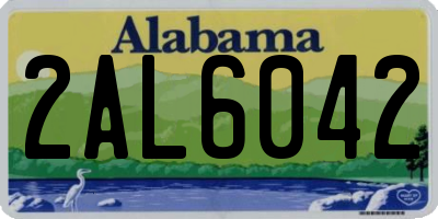 AL license plate 2AL6042