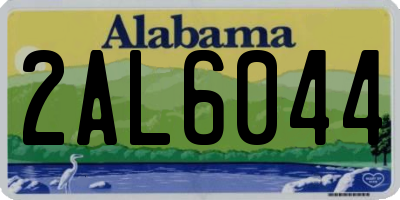 AL license plate 2AL6044