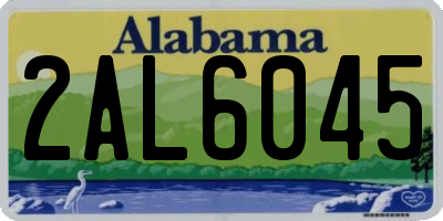 AL license plate 2AL6045