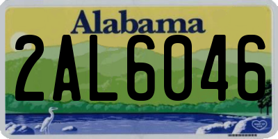 AL license plate 2AL6046