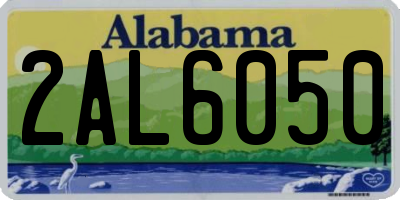 AL license plate 2AL6050