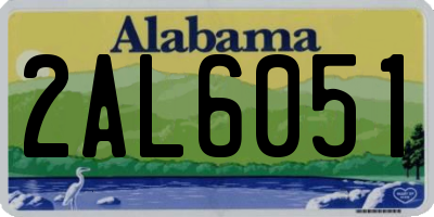 AL license plate 2AL6051