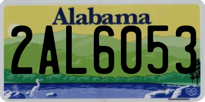 AL license plate 2AL6053