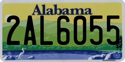 AL license plate 2AL6055