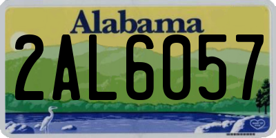 AL license plate 2AL6057