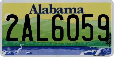 AL license plate 2AL6059