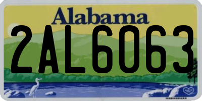 AL license plate 2AL6063