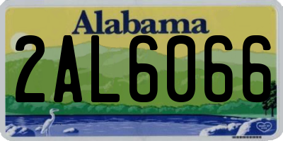 AL license plate 2AL6066