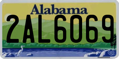 AL license plate 2AL6069
