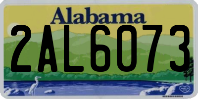 AL license plate 2AL6073