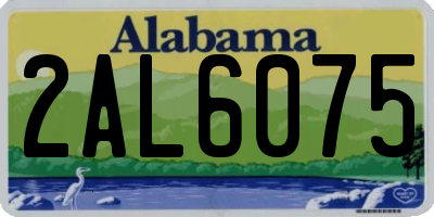 AL license plate 2AL6075