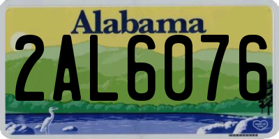 AL license plate 2AL6076