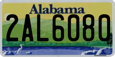 AL license plate 2AL6080