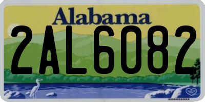 AL license plate 2AL6082
