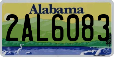 AL license plate 2AL6083