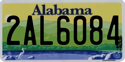 AL license plate 2AL6084