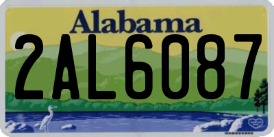 AL license plate 2AL6087