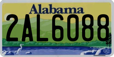 AL license plate 2AL6088