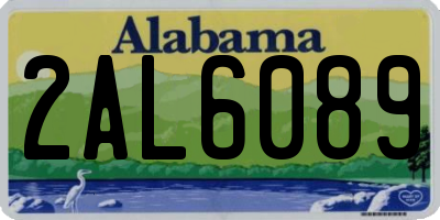 AL license plate 2AL6089