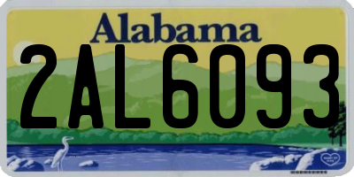 AL license plate 2AL6093