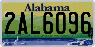 AL license plate 2AL6096