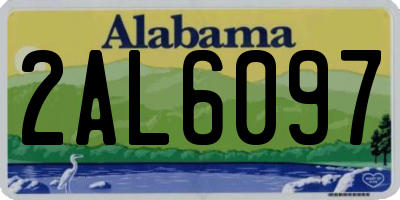 AL license plate 2AL6097
