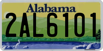 AL license plate 2AL6101